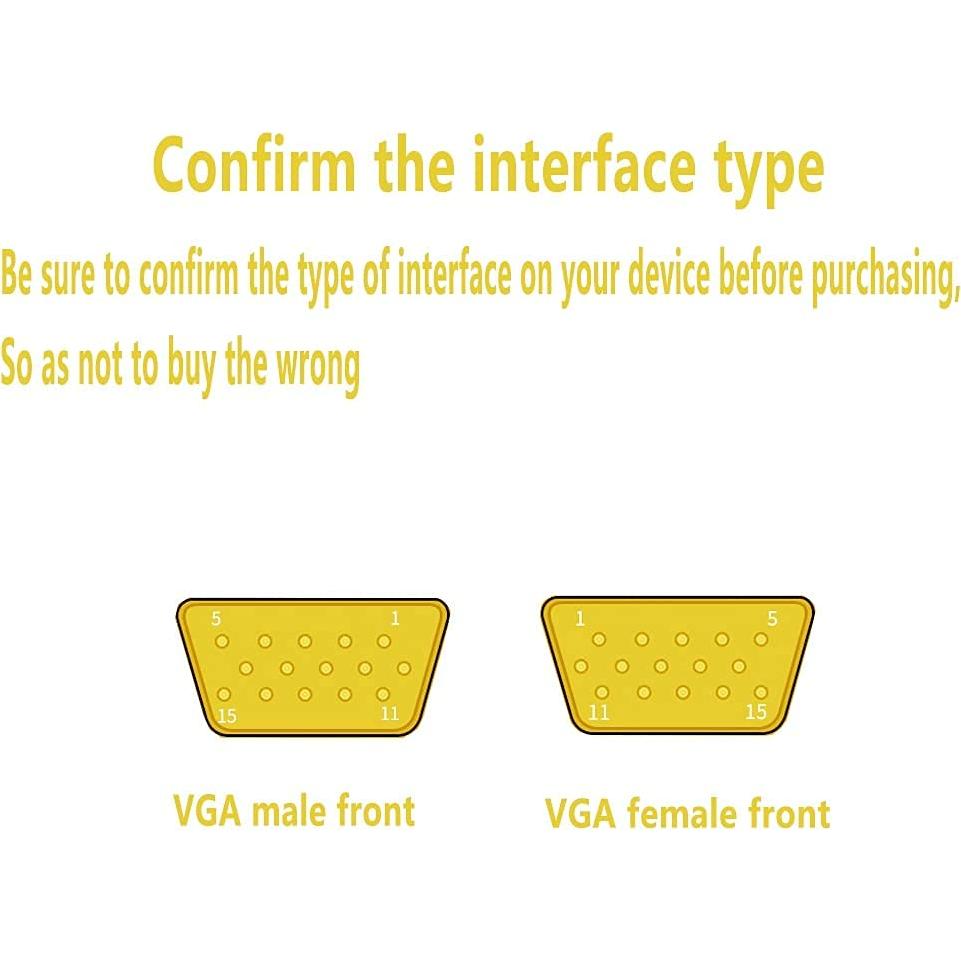 Adaptador VGA Macho a Hembra LNHCAW - Paquete de 3