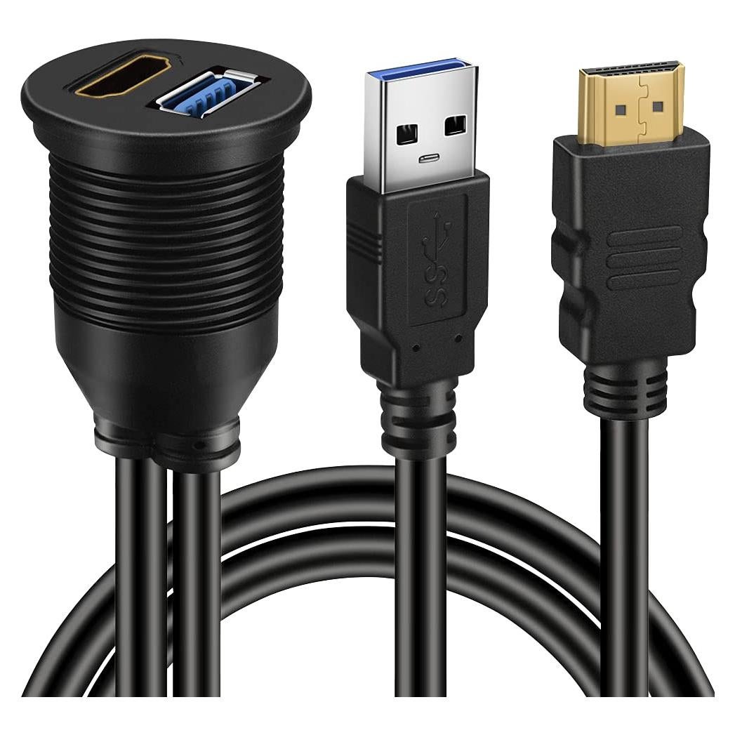 Cable de Montaje Impermeable BATIGE USB 3.0 y HDMI 1M