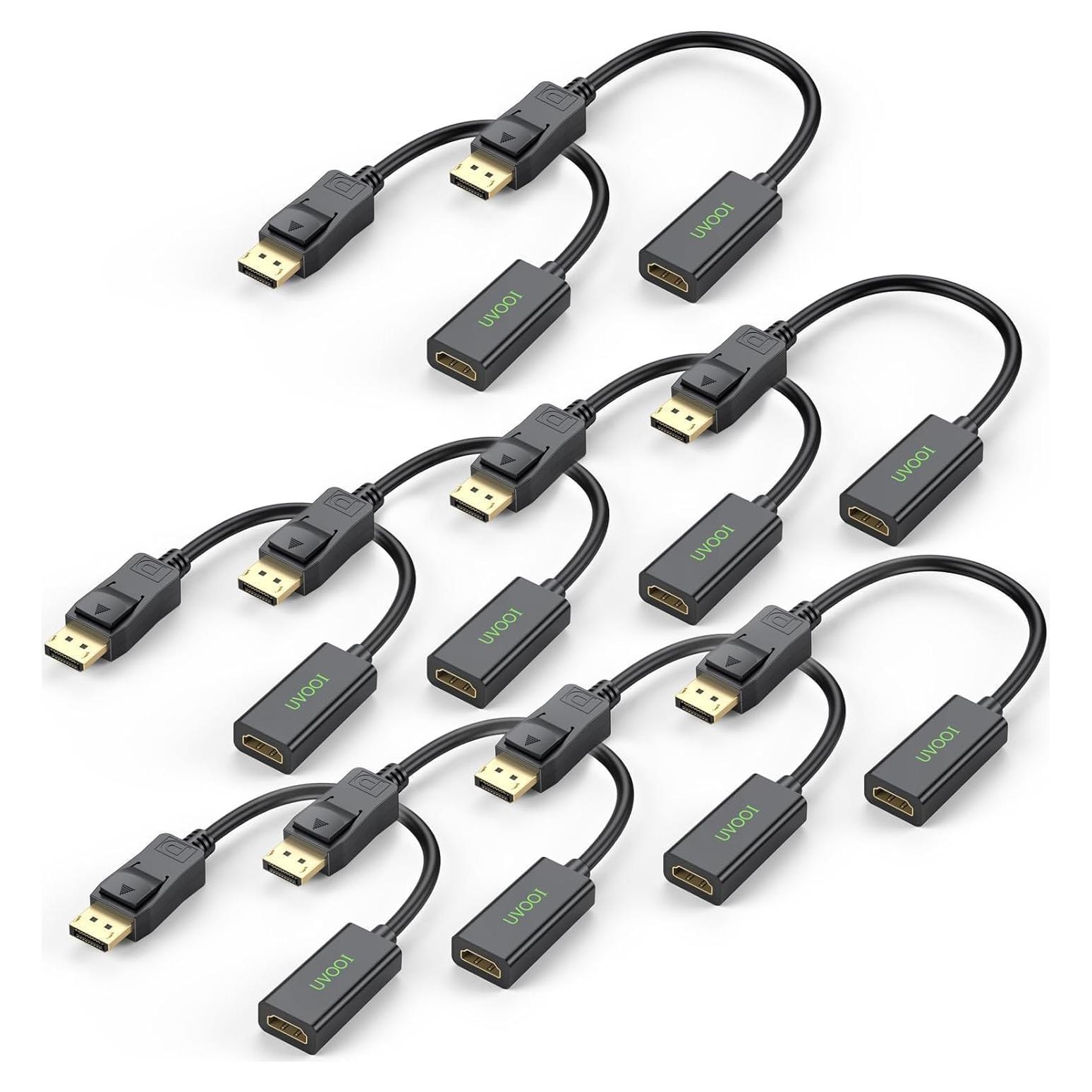 Adaptador DisplayPort a HDMI UVOOI 10 Unidades 1080P Full HD