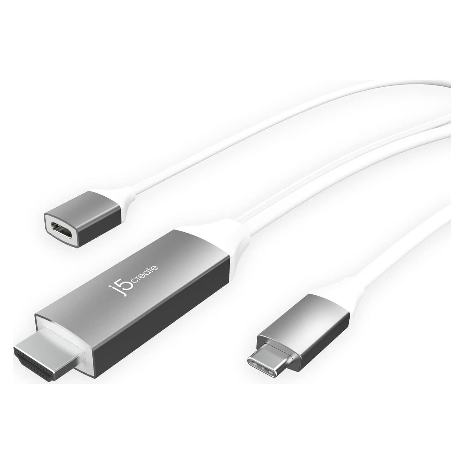 Cable HDMI 4K 60Hz j5create JCC155G USB-C 2 en 1 100W