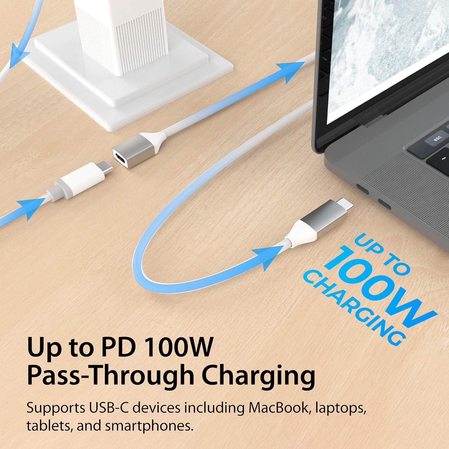 Cable HDMI 4K 60Hz j5create JCC155G USB-C 2 en 1 100W