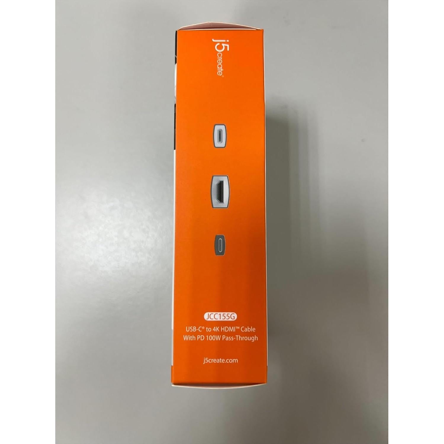 Cable HDMI 4K 60Hz j5create JCC155G USB-C 2 en 1 100W