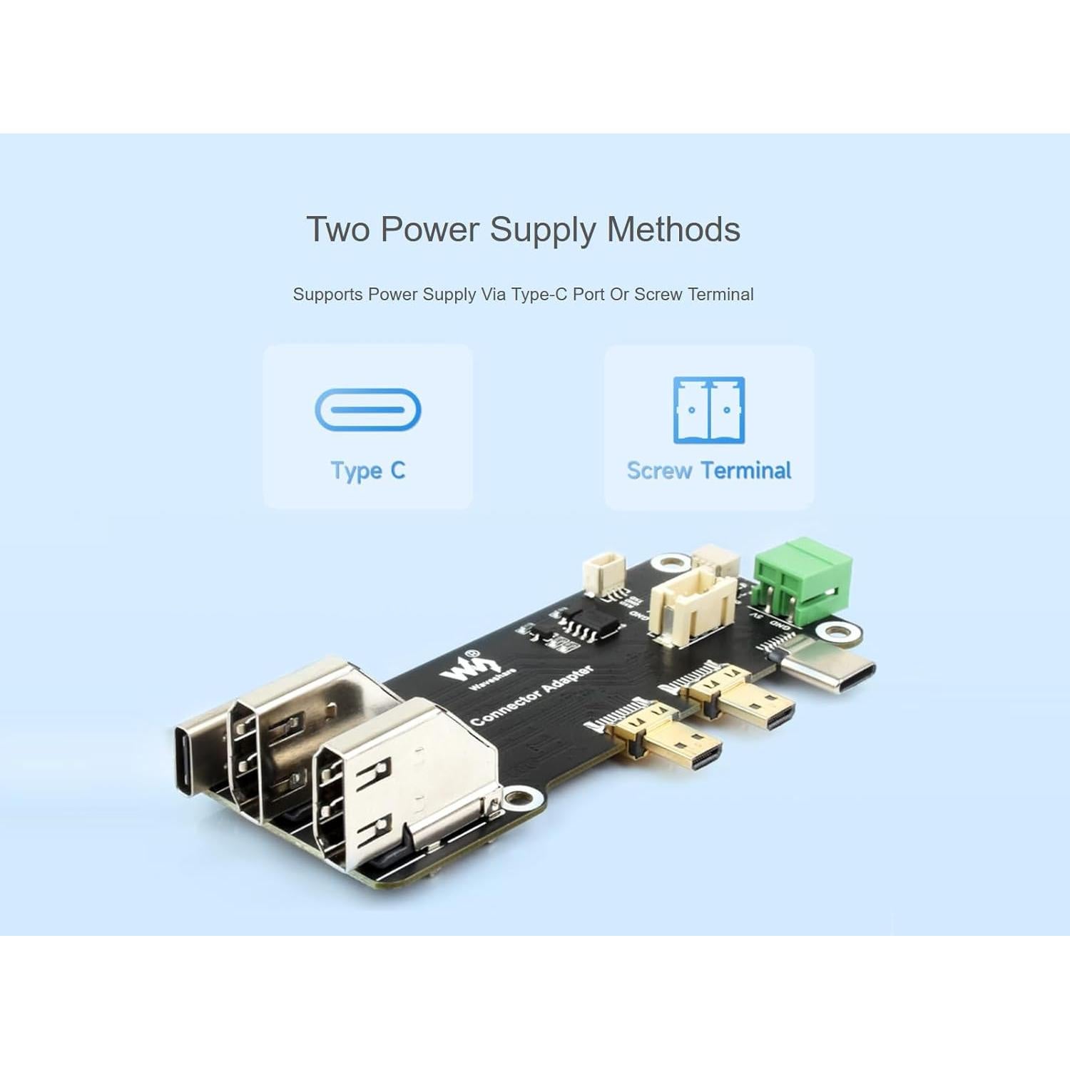 Adaptador Micro HDMI a HDMI Waveshare para Raspberry Pi 5/4B 4K
