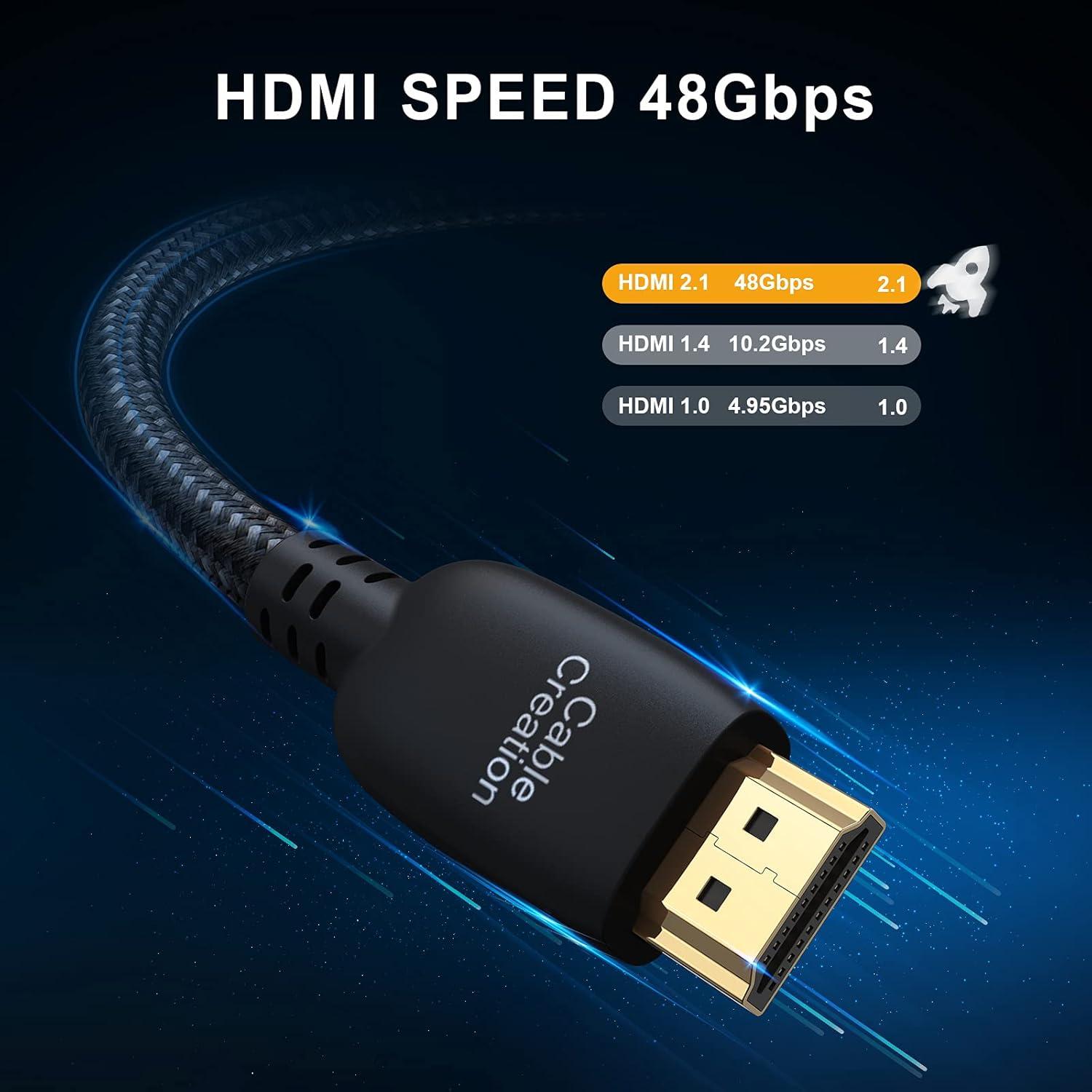Cable HDMI 8K 1m CableCreation Ultra Alta Velocidad 48Gbps