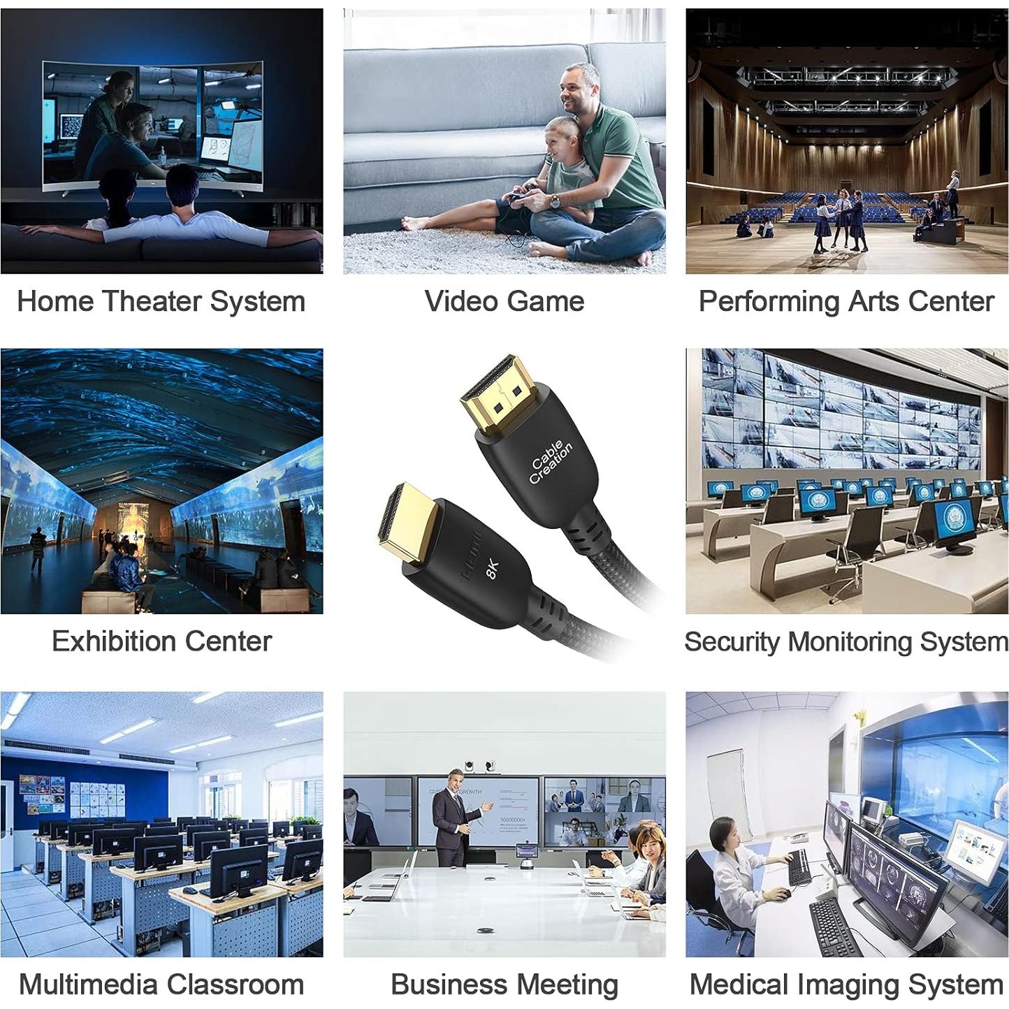 Cable HDMI 8K 1m CableCreation Ultra Alta Velocidad 48Gbps