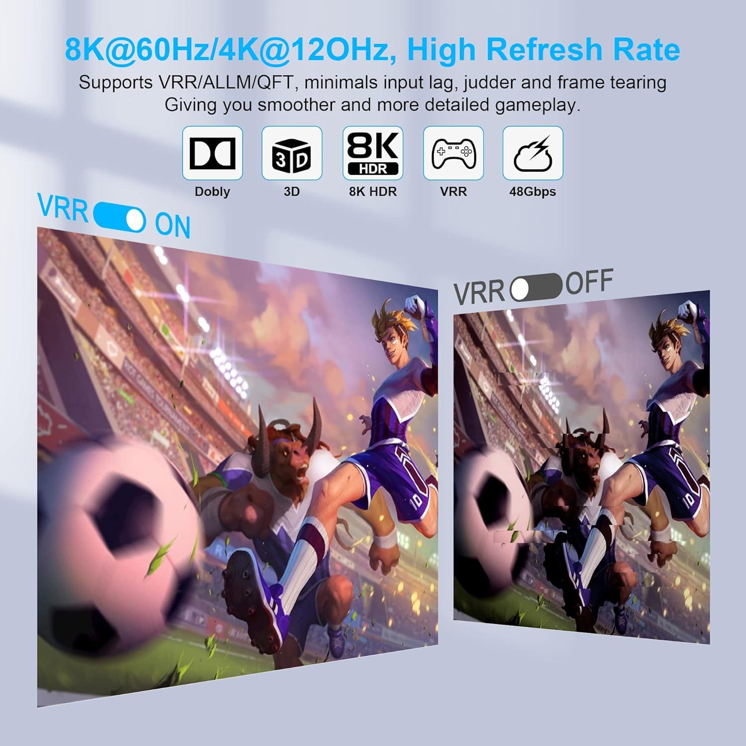 Conmutador HDMI 8K 5 en 1 Arleedyn con Control Remoto