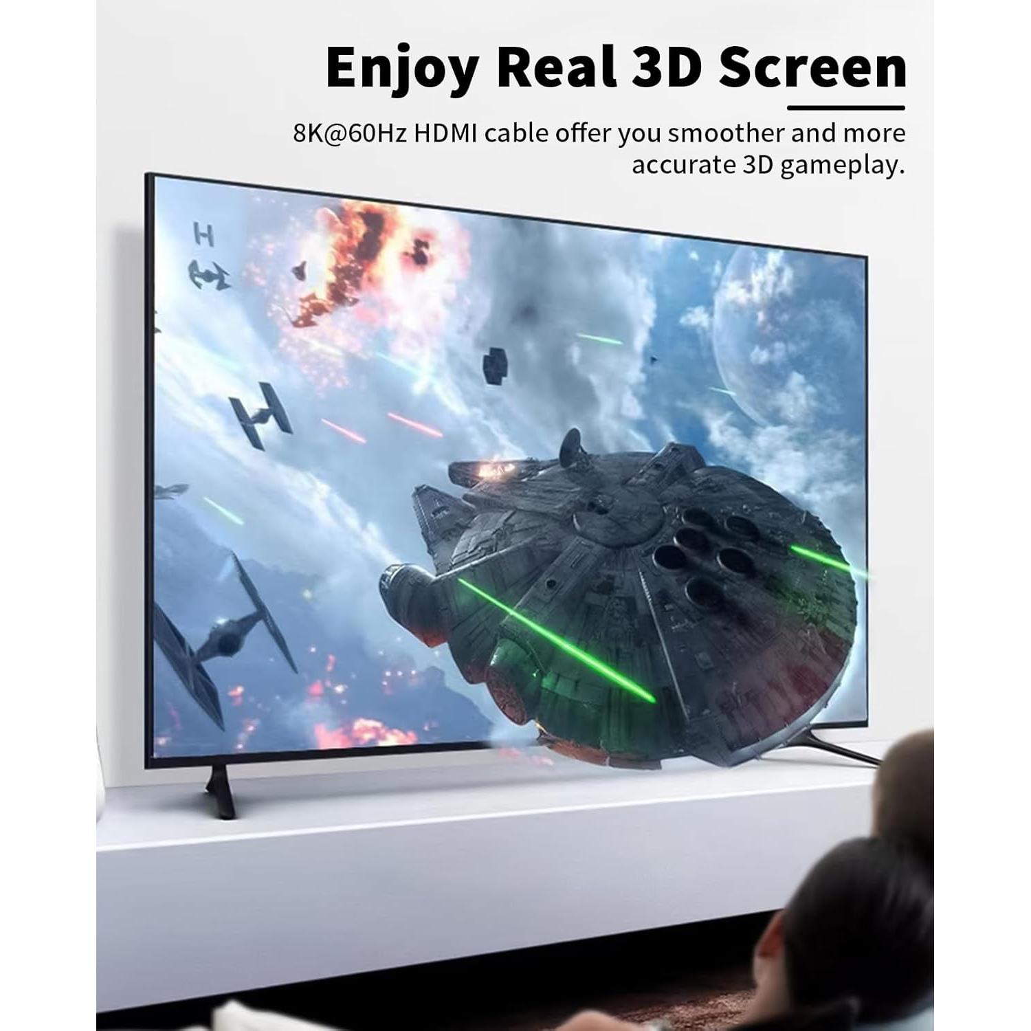 Adaptador HDMI Poyiccot 180 Grados 8K 60Hz Extensor UHD