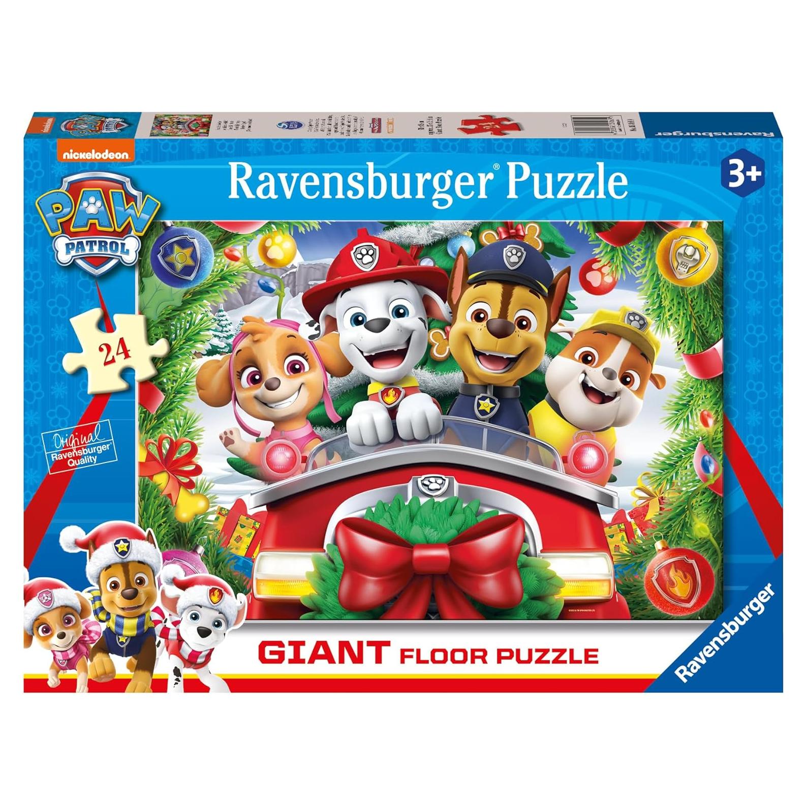 Puzzle Gigante Ravensburger Patrulla Canina Navidad 24 Piezas