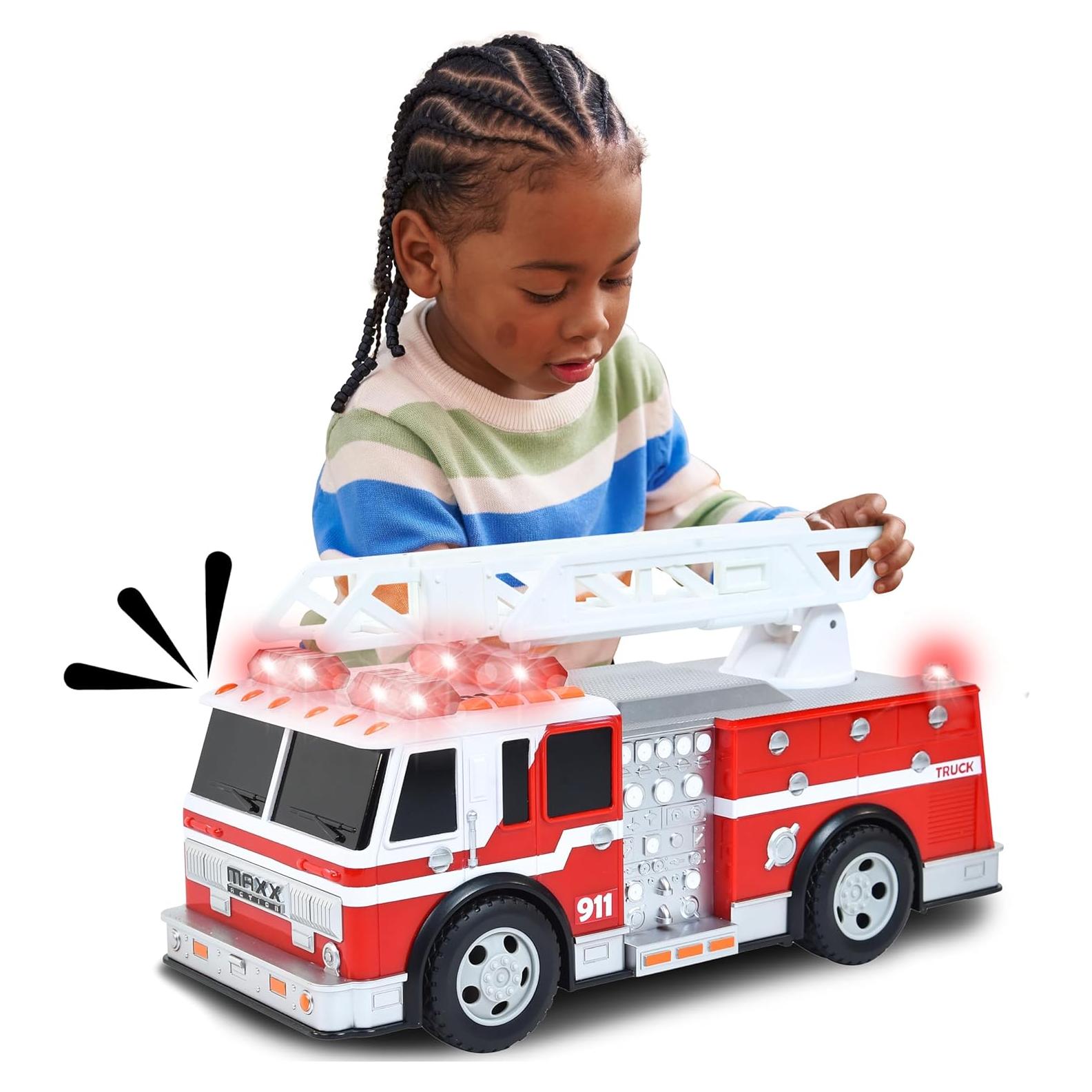 Camión de Bomberos Maxx Action Sunny Days 30.48 cm con Luces y Sonidos