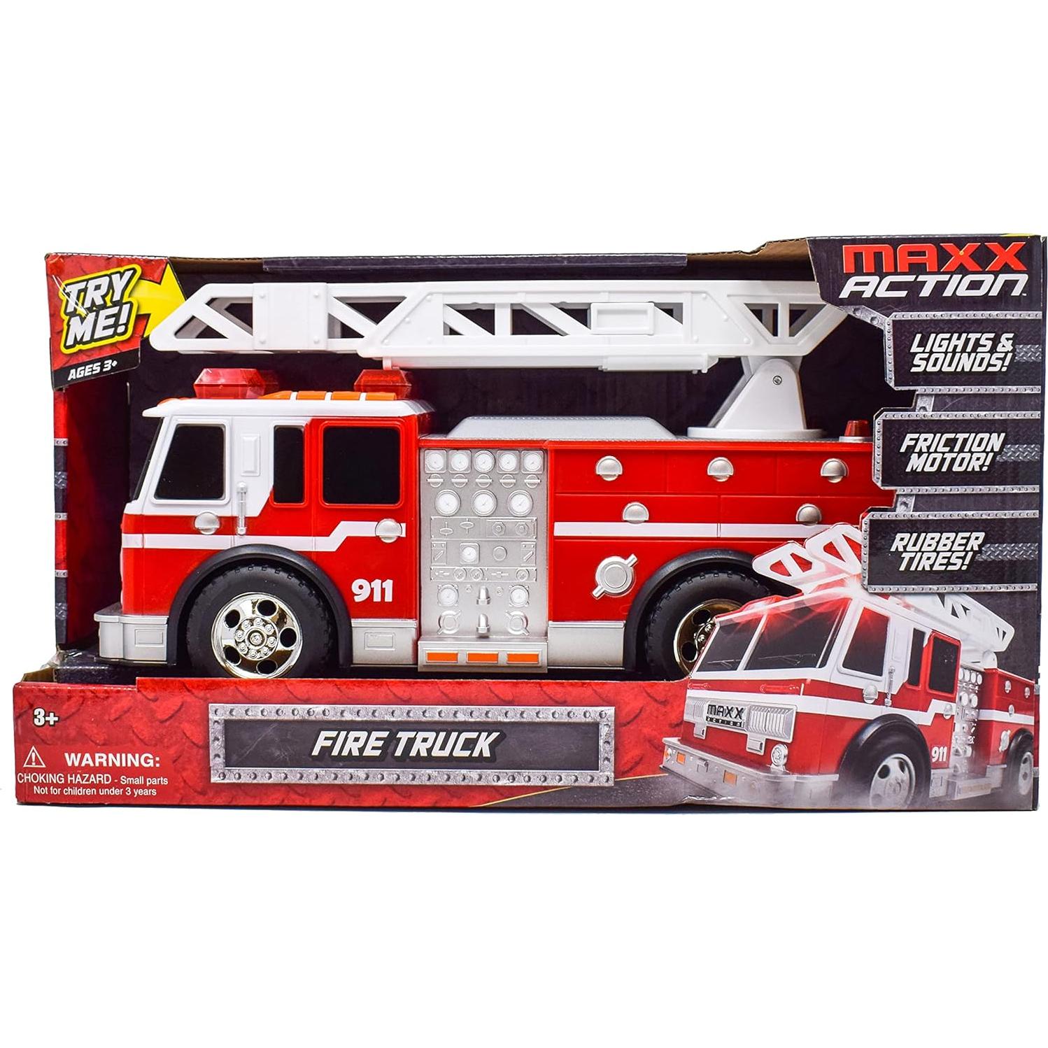 Camión de Bomberos Maxx Action Sunny Days 30.48 cm con Luces y Sonidos