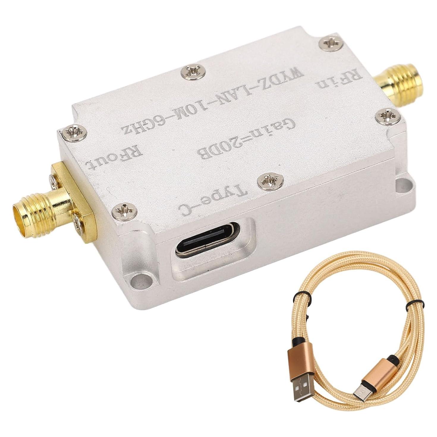 Amplificador LNA de Bajo Ruido WALFRONT 10M-6GHz 20dB SMA