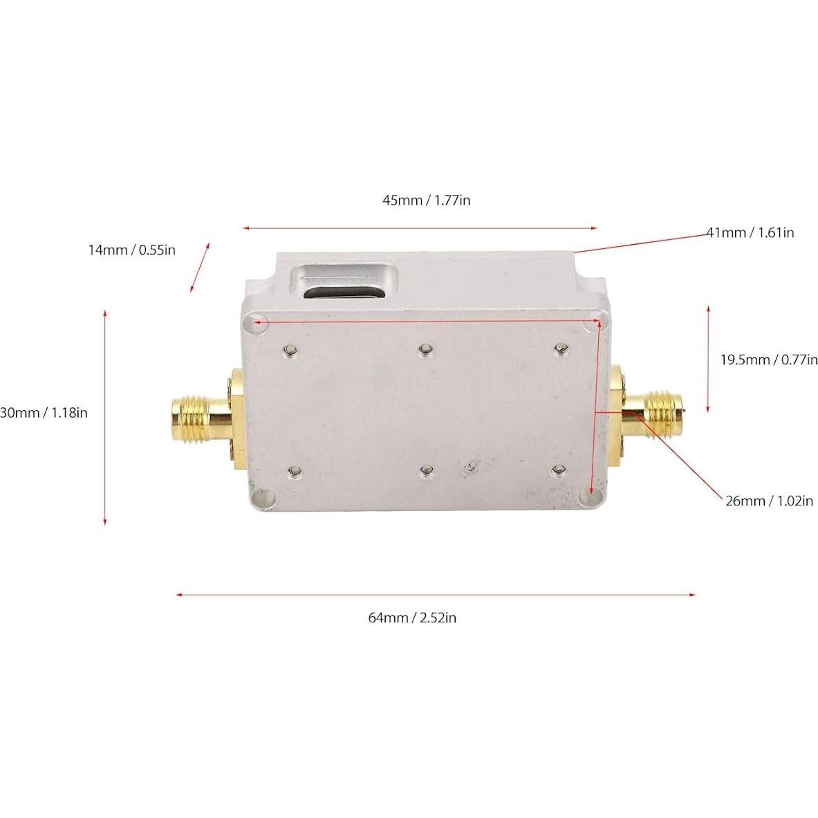Amplificador LNA de Bajo Ruido WALFRONT 10M-6GHz 20dB SMA