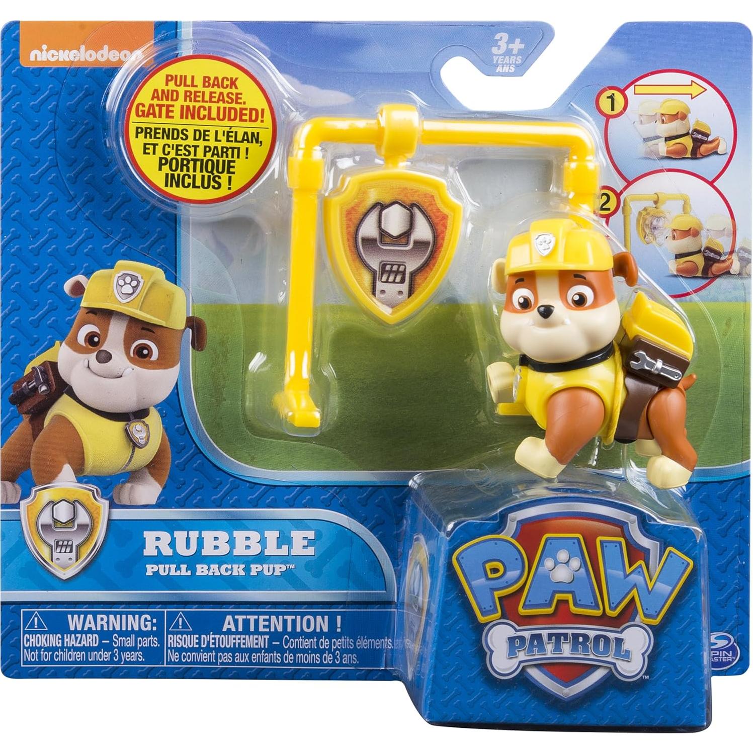 Paw Patrol - Pull Back Pup - Rubble