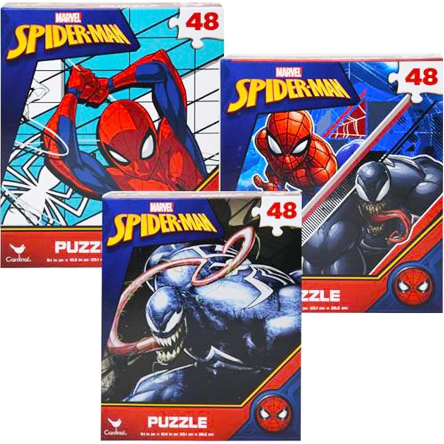Paquete de 6 Puzzles de 24 Piezas Bluey, Spiderman y Paw Patrol