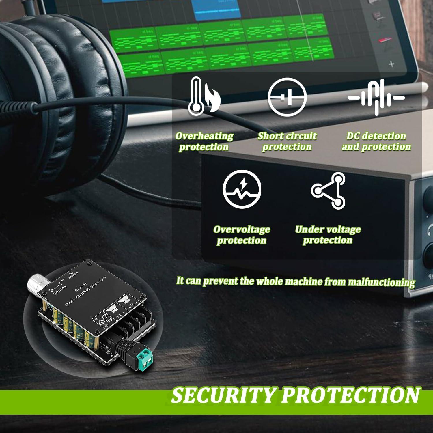 Amplificador Bluetooth 200W EPLZON ZK-1002L 5-24V 2CH