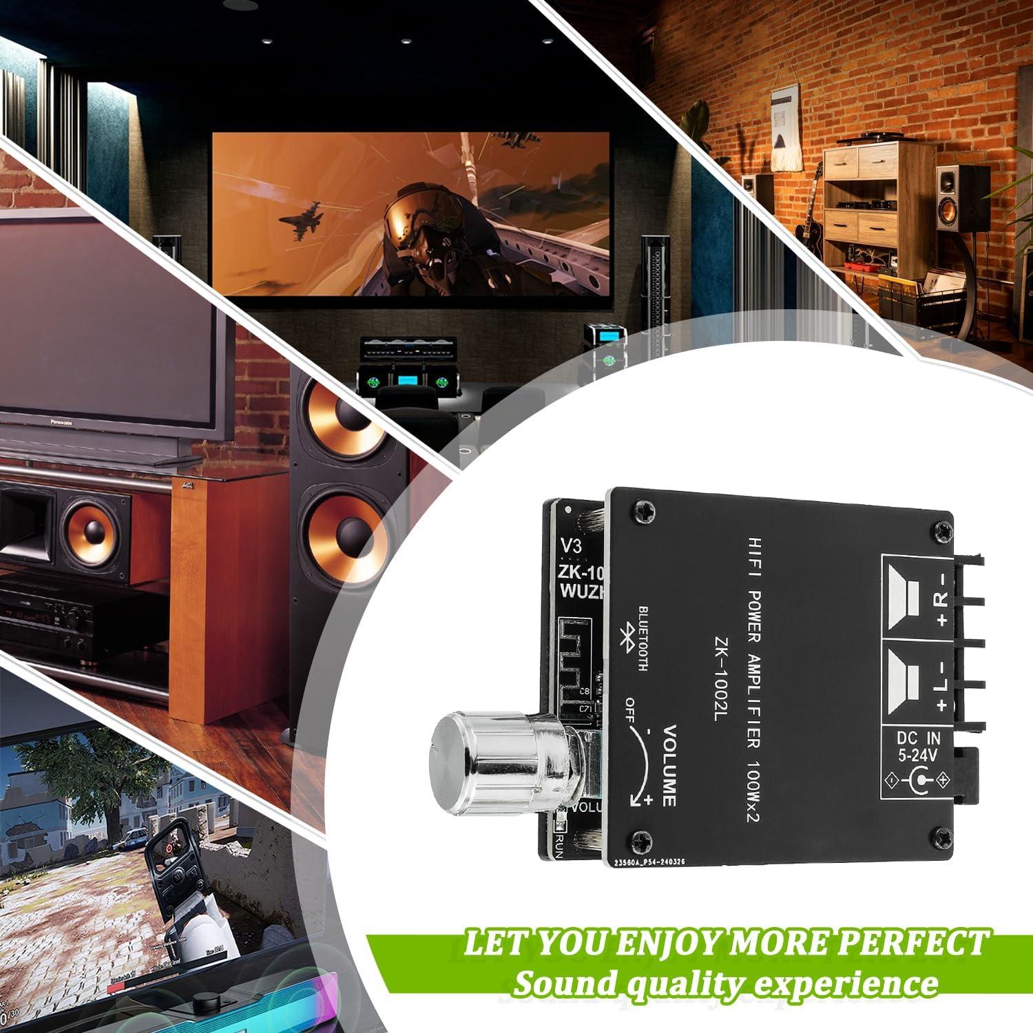 Amplificador Bluetooth 200W EPLZON ZK-1002L 5-24V 2CH