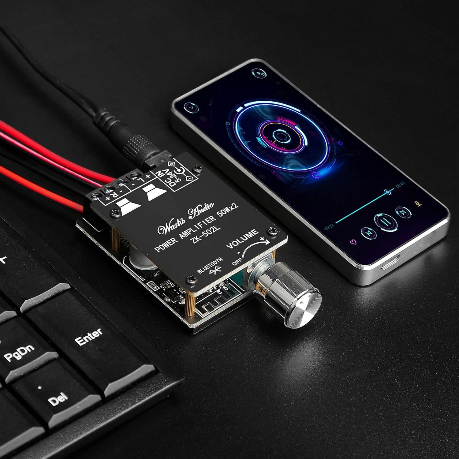 Amplificador de Potencia Clase D Wuzhi ZK-502L Bluetooth 5.0