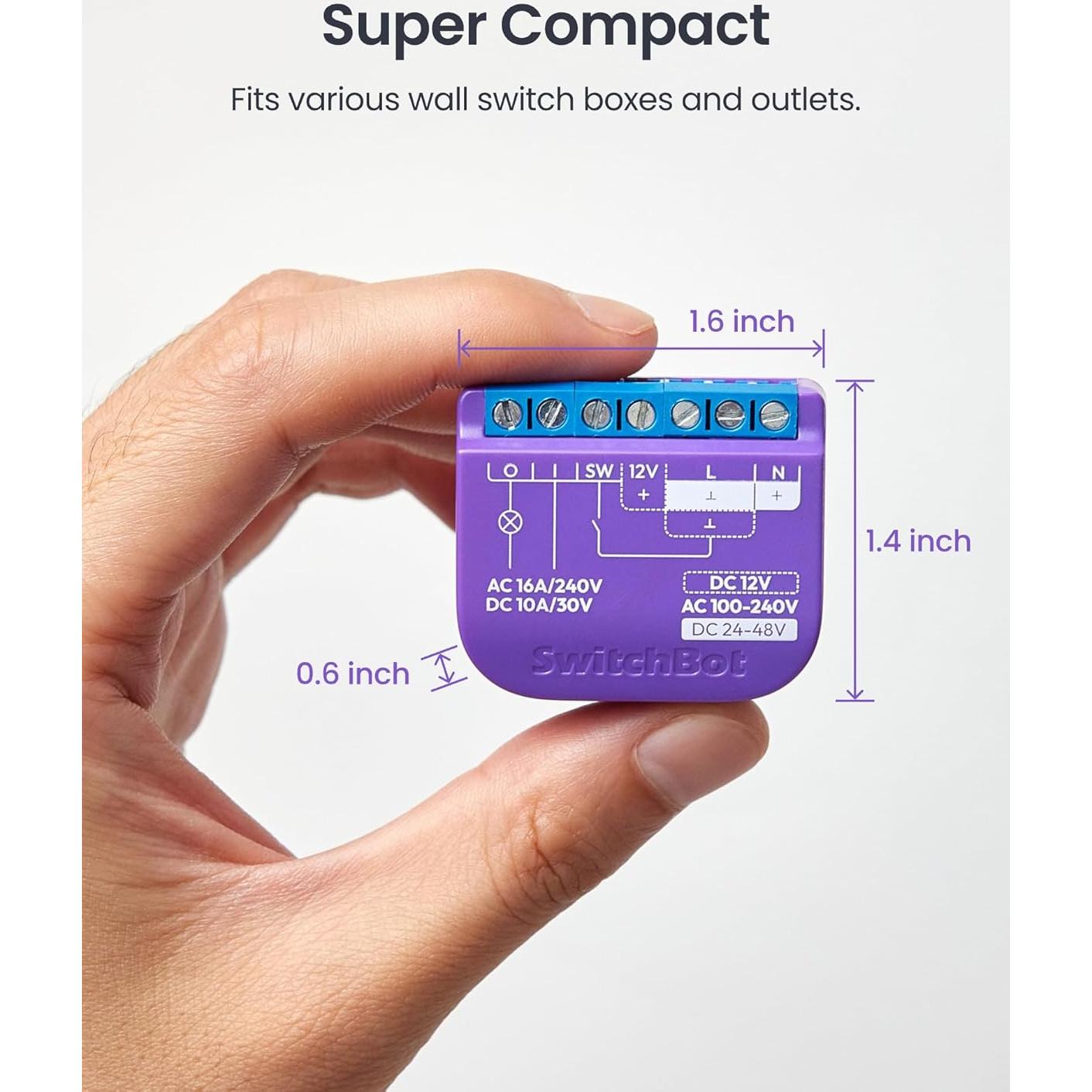 Interruptor Relé Inteligente SwitchBot 4 Pack, Control Wi-Fi y Bluetooth