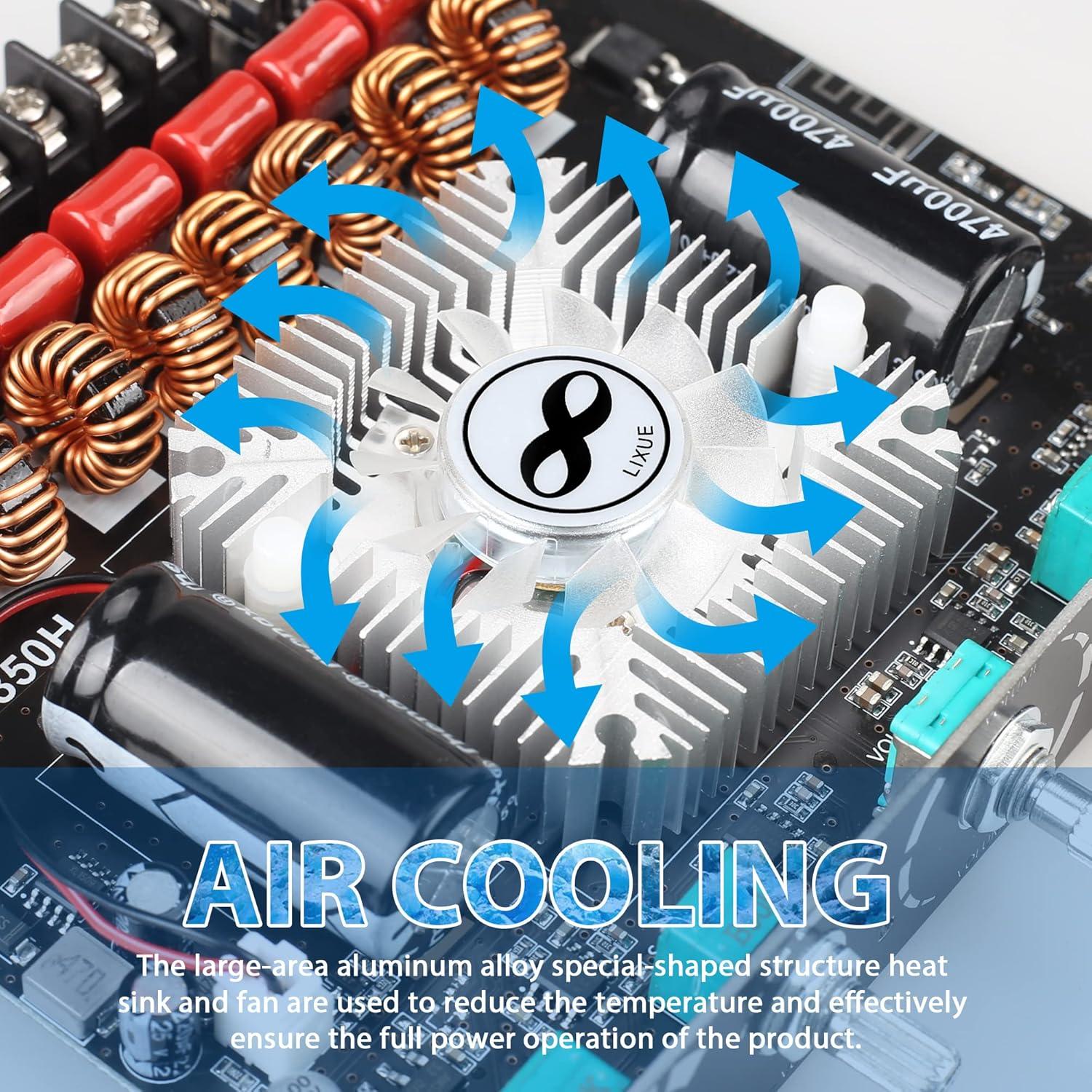 Amplificador de Potencia Bluetooth XY-S350H 2.1 Canales 220W+350W