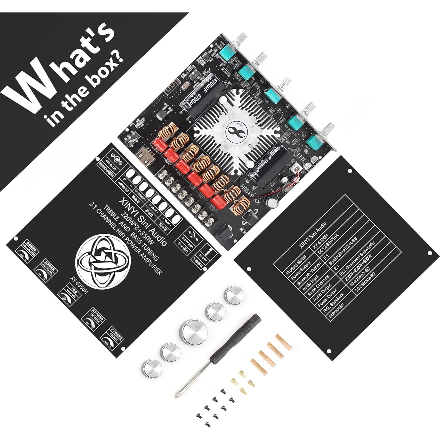 Amplificador de Potencia Bluetooth XY-S350H 2.1 Canales 220W+350W