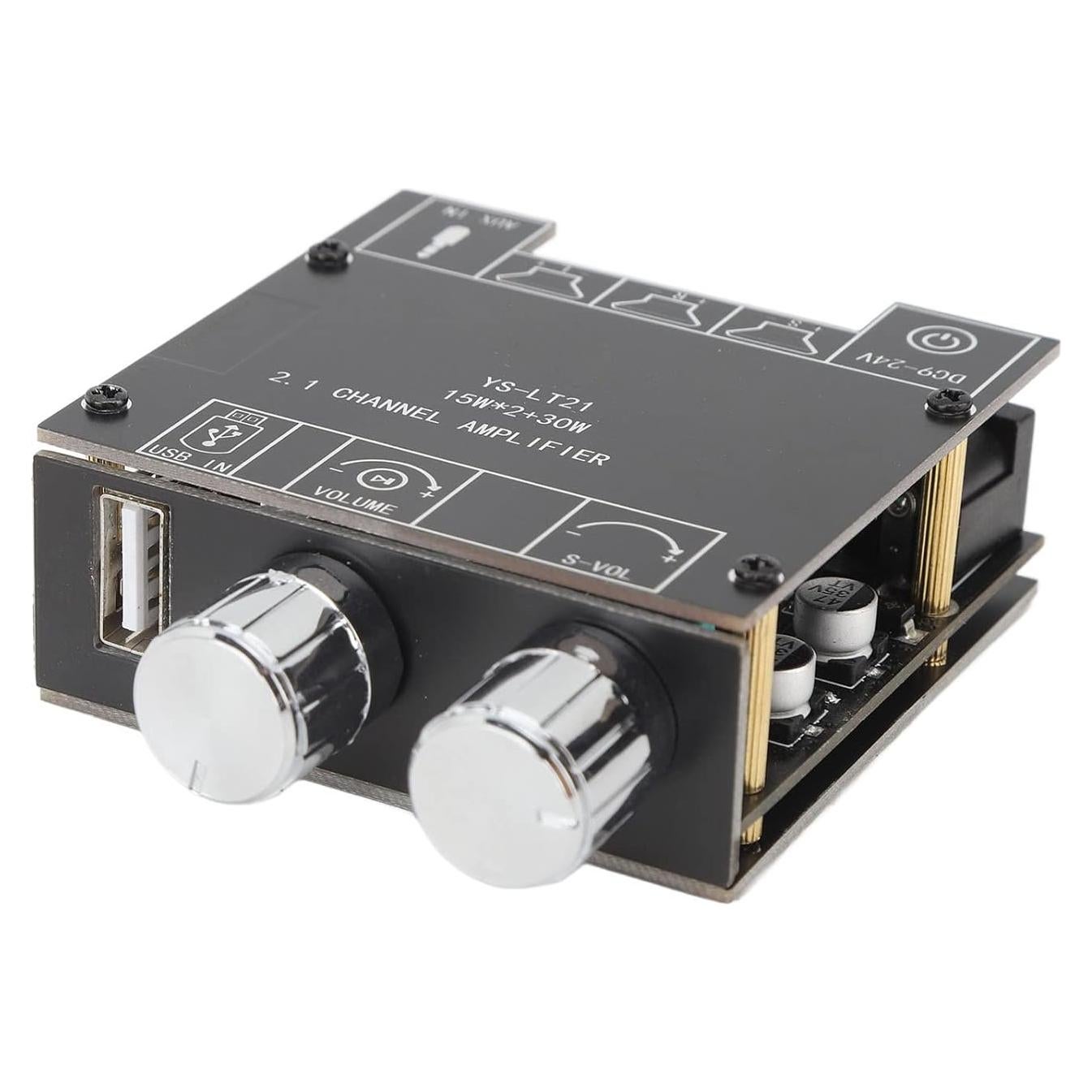 Amplificador Digital de Audio Bluetooth SPYMINNPOO 2.1 Canal 15W 30W