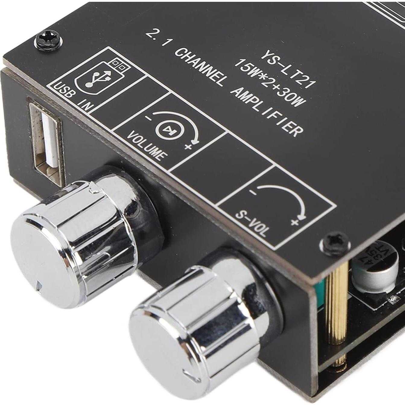 Amplificador Digital de Audio Bluetooth SPYMINNPOO 2.1 Canal 15W 30W