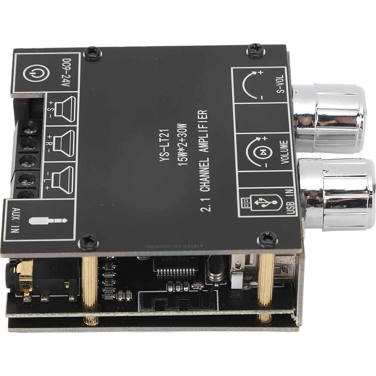 Amplificador Digital de Audio Bluetooth SPYMINNPOO 2.1 Canal 15W 30W