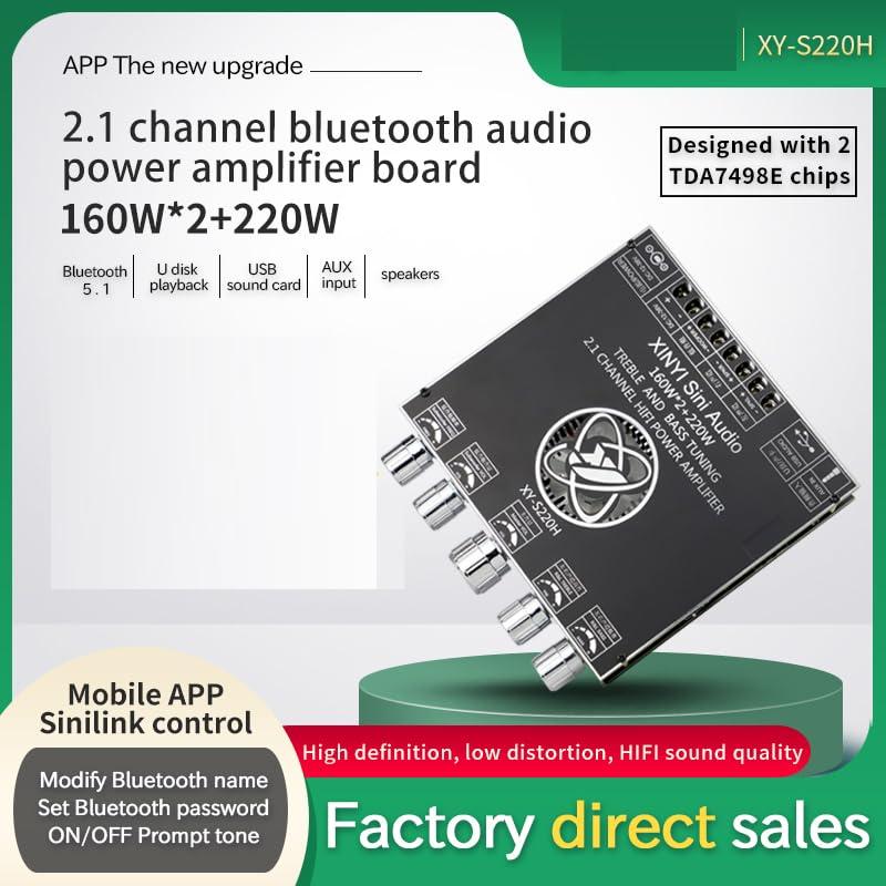 Amplificador de Potencia HIFIDIY LIVE S220H 2.1 Bluetooth 5.0 160W+220W