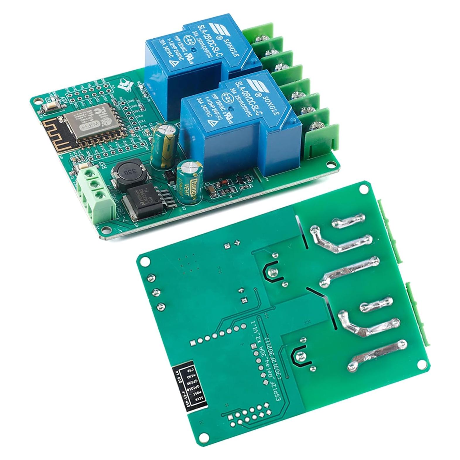 Módulo de Relé 5V 30A JESSINIE ESP8266 2 Canales DC7-28V