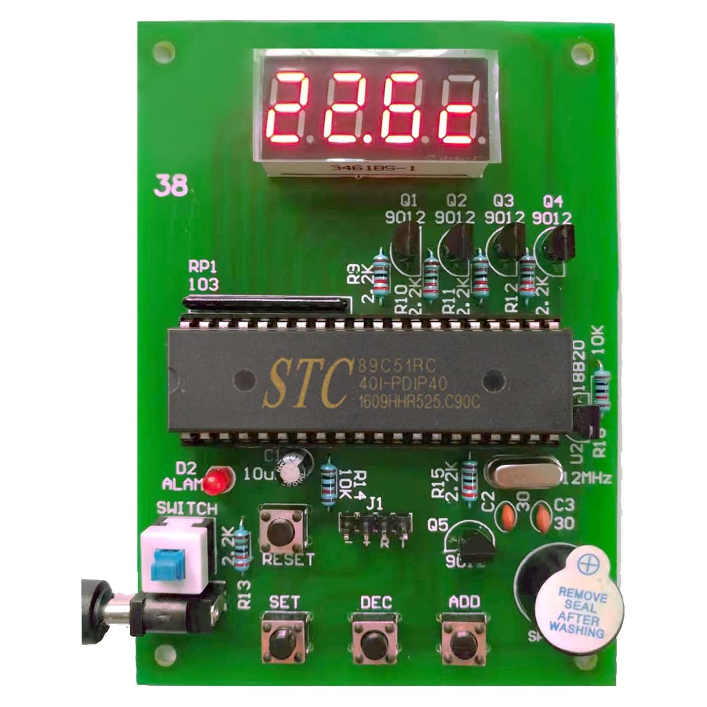 Kit de Soldadura DIY Sensor de Temperatura DS18B20 0-99 °C