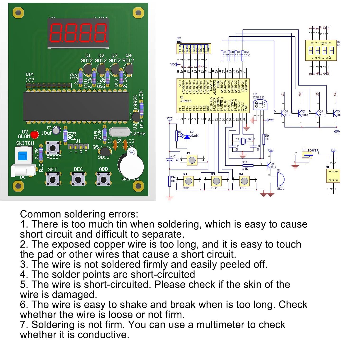 Kit de Soldadura DIY Sensor de Temperatura DS18B20 0-99 °C