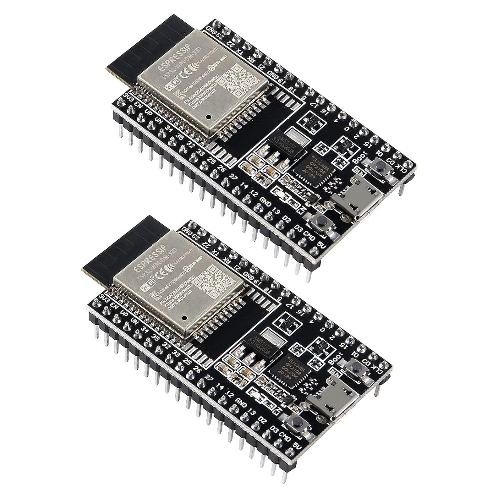 2 Sets Placa Base ESP32-DevKitC V4 38 Pines Tipo-C WiFi Bluetooth