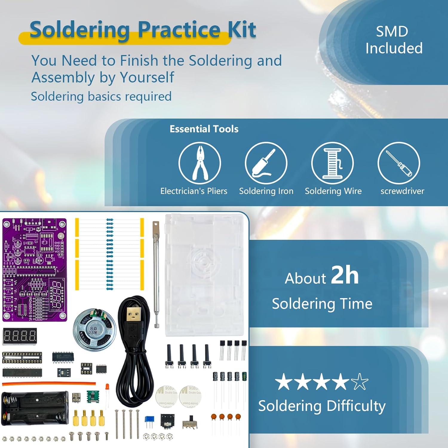 Kit de Soldadura Electrónica EIELE Raaaadio Digital 87-108MHz