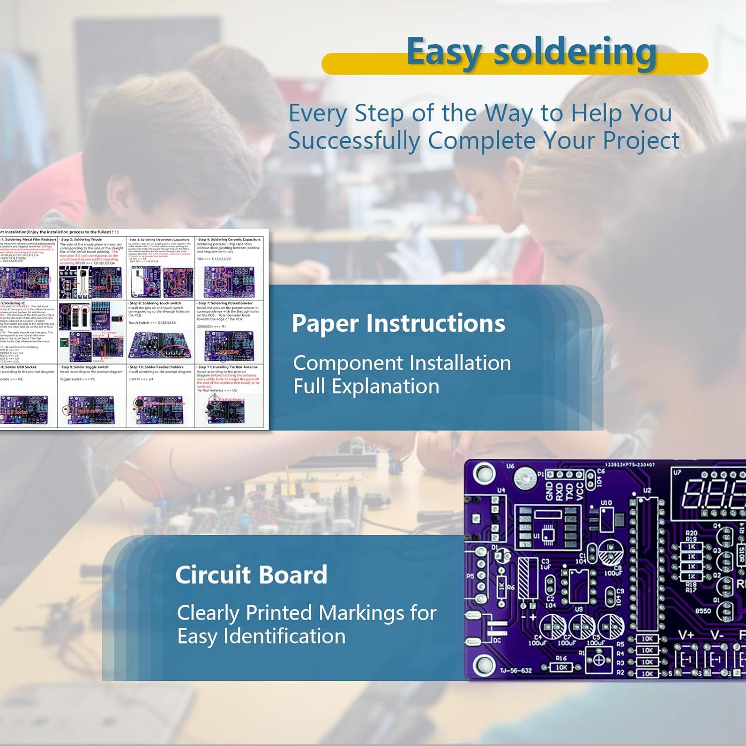 Kit de Soldadura Electrónica EIELE Raaaadio Digital 87-108MHz