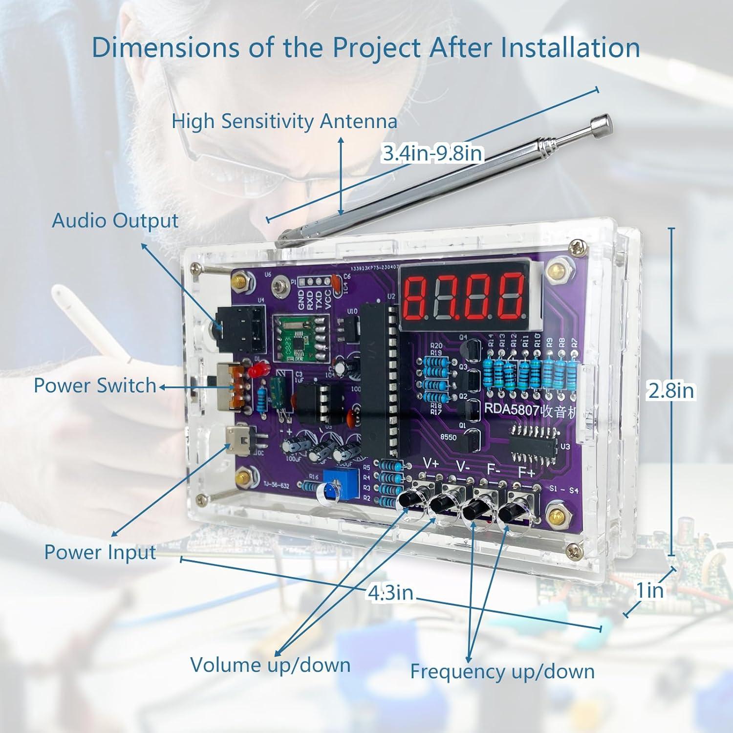 Kit de Soldadura Electrónica EIELE Raaaadio Digital 87-108MHz