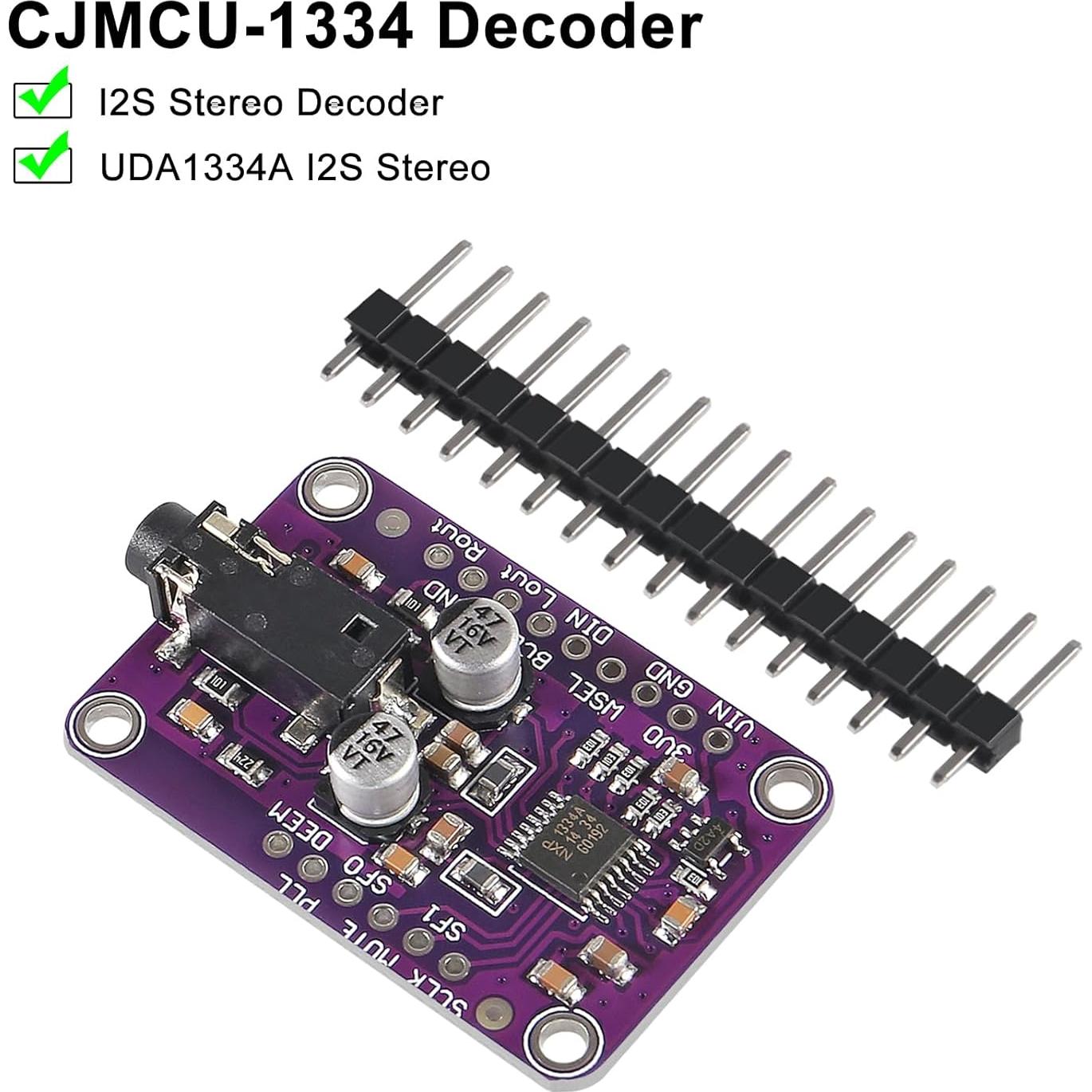 Módulo DAC Estéreo UDA1334A I2S 3.3V-5V CJMCU-1334