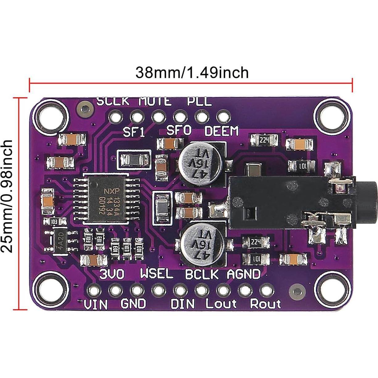 Módulo DAC Estéreo UDA1334A I2S 3.3V-5V CJMCU-1334