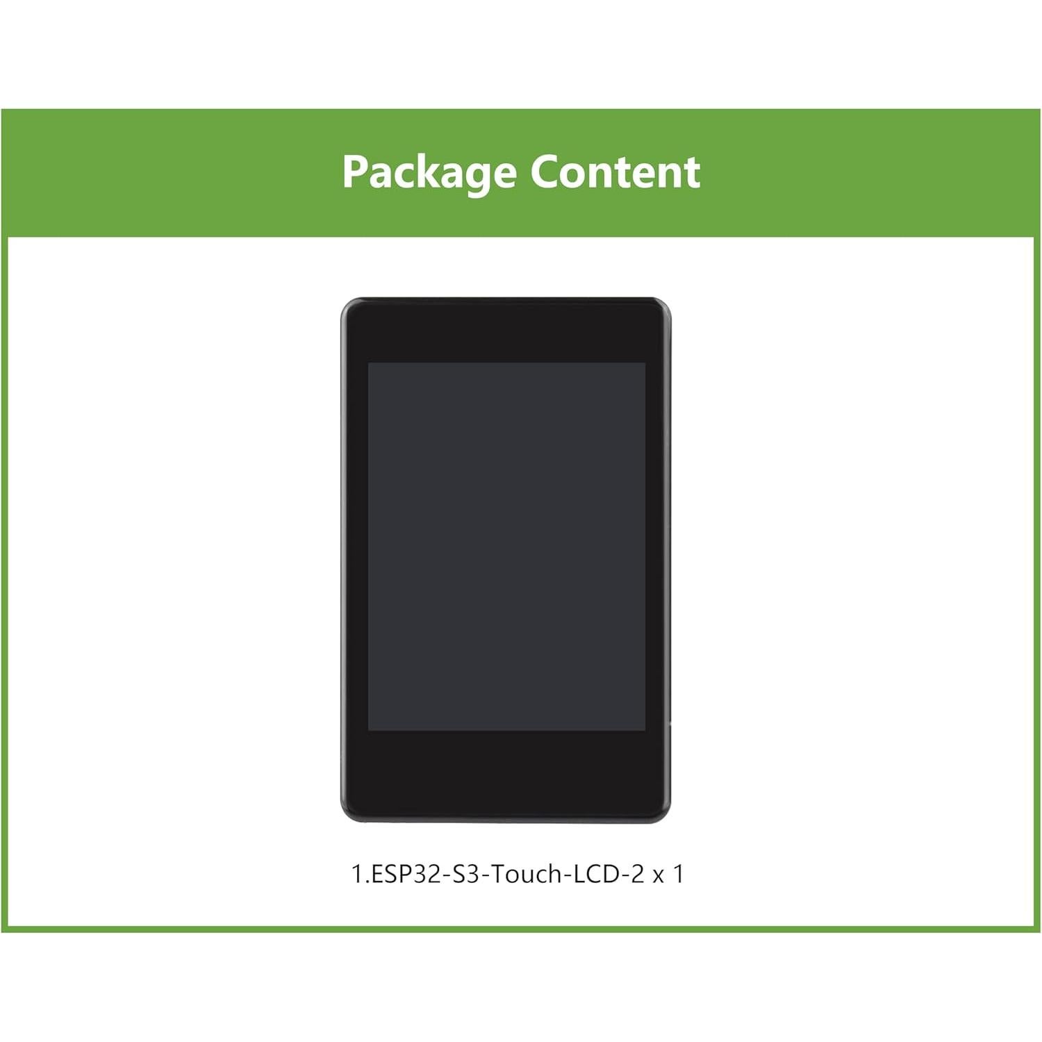 Placa de Desarrollo ESP32-S3 Wonrabai con Pantalla Táctil 2"