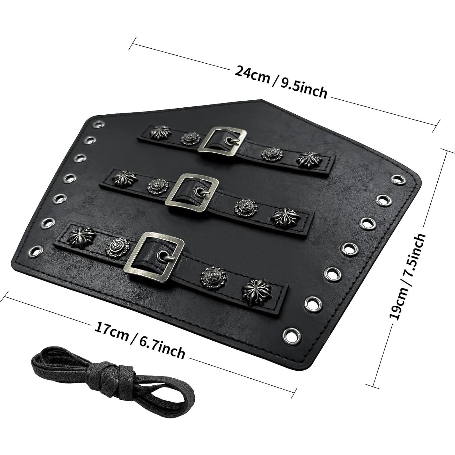 Guardias de Brazo Medievales HiiFeuer de Cuero PU Ajustables