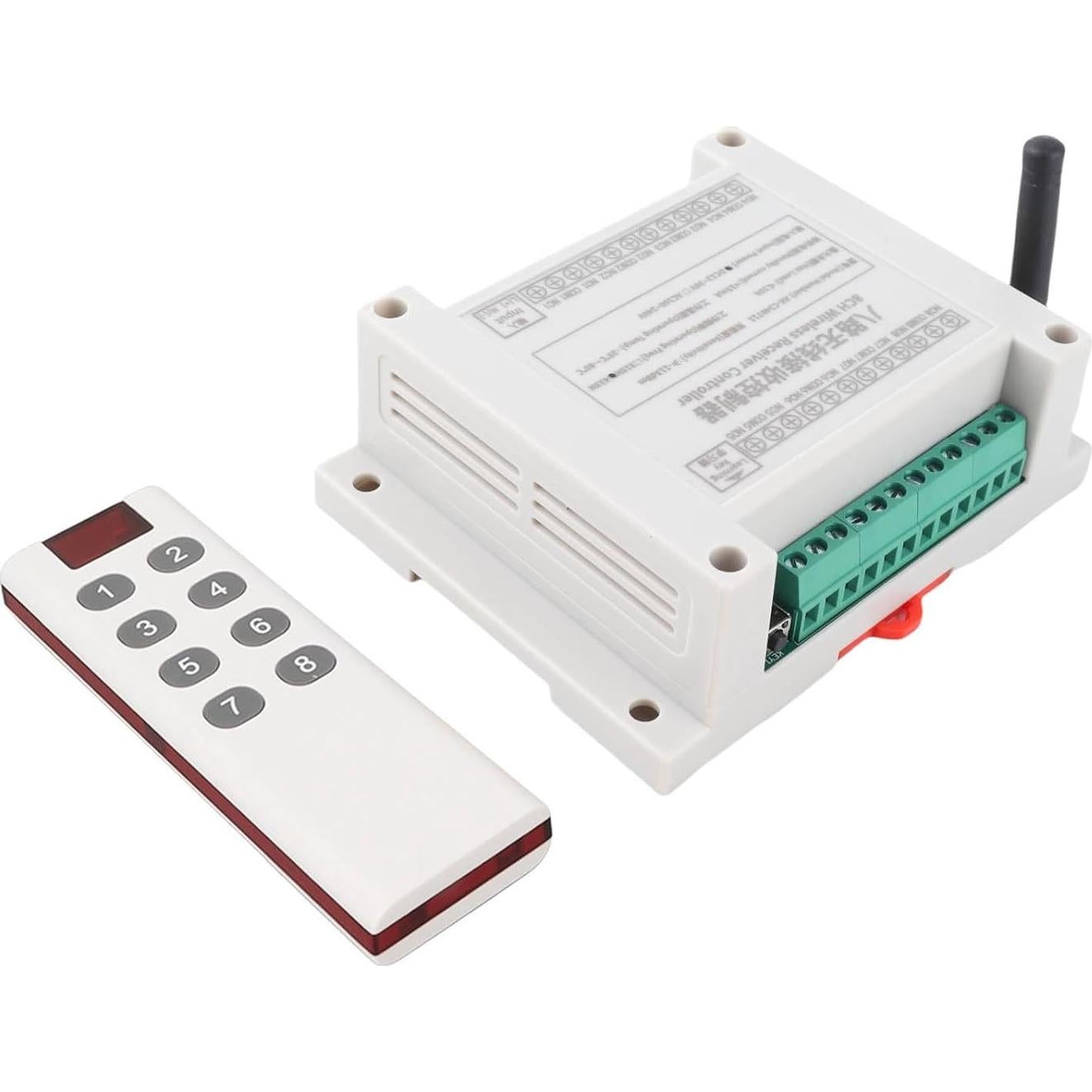 Módulo de Relé 8 Canales Gugxiom 10A DC 12V-36V Control Remoto