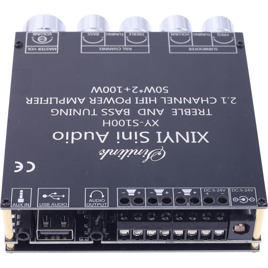 Módulo Amplificador DONGKER XY-S100H 2.1 Bluetooth 50W+100W