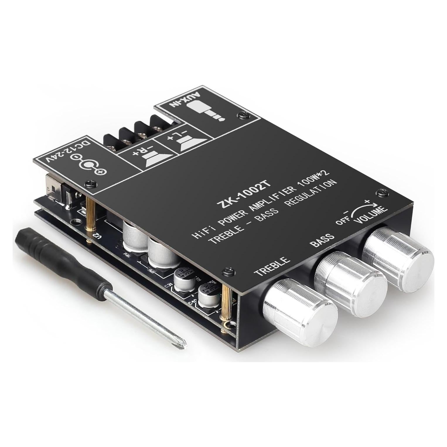 Amplificador de Potencia ZK-1002T 100W+100W Bluetooth AUX