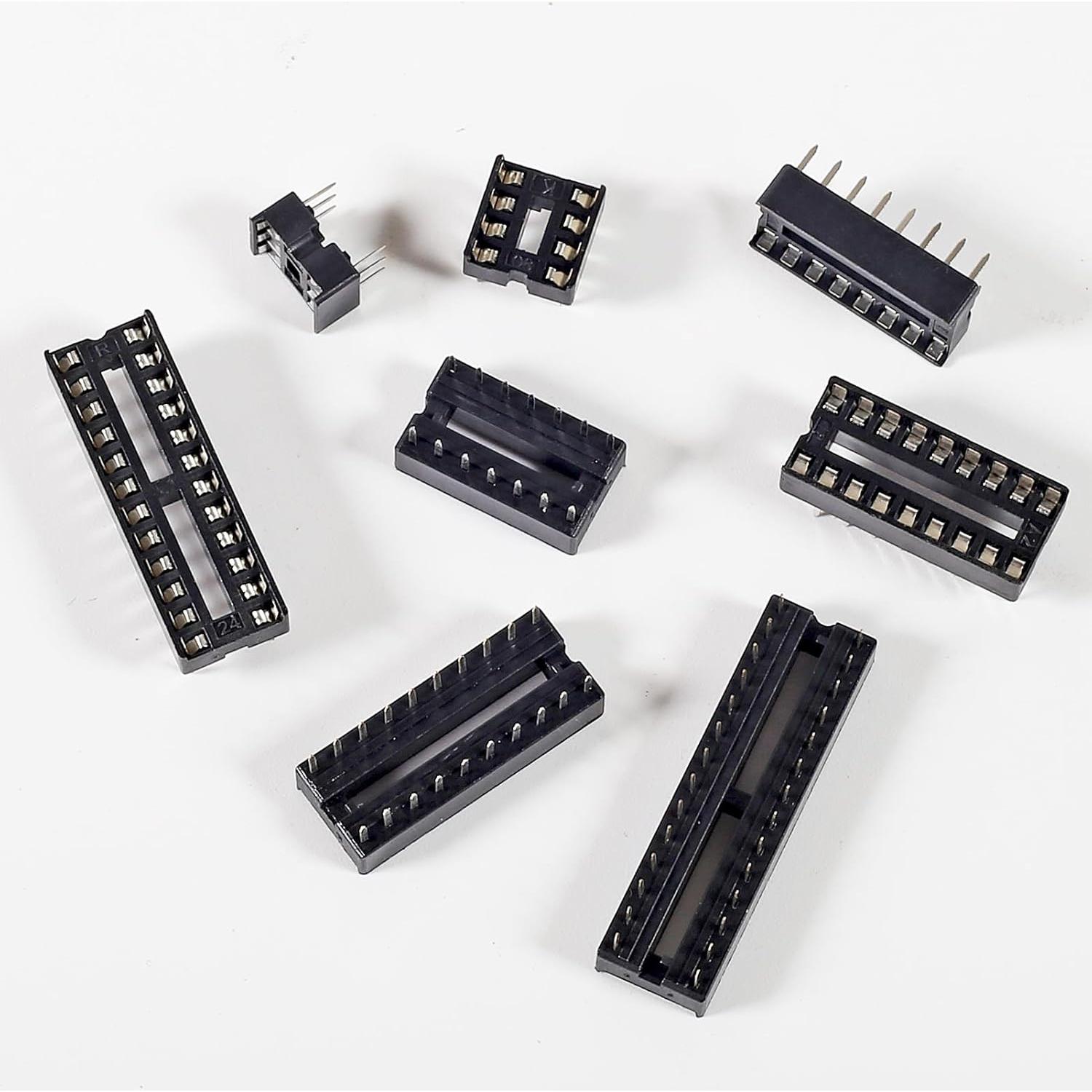 Kit de Adaptadores DIP IC DWEII 66 Piezas 6-28 Pines 2.54 mm