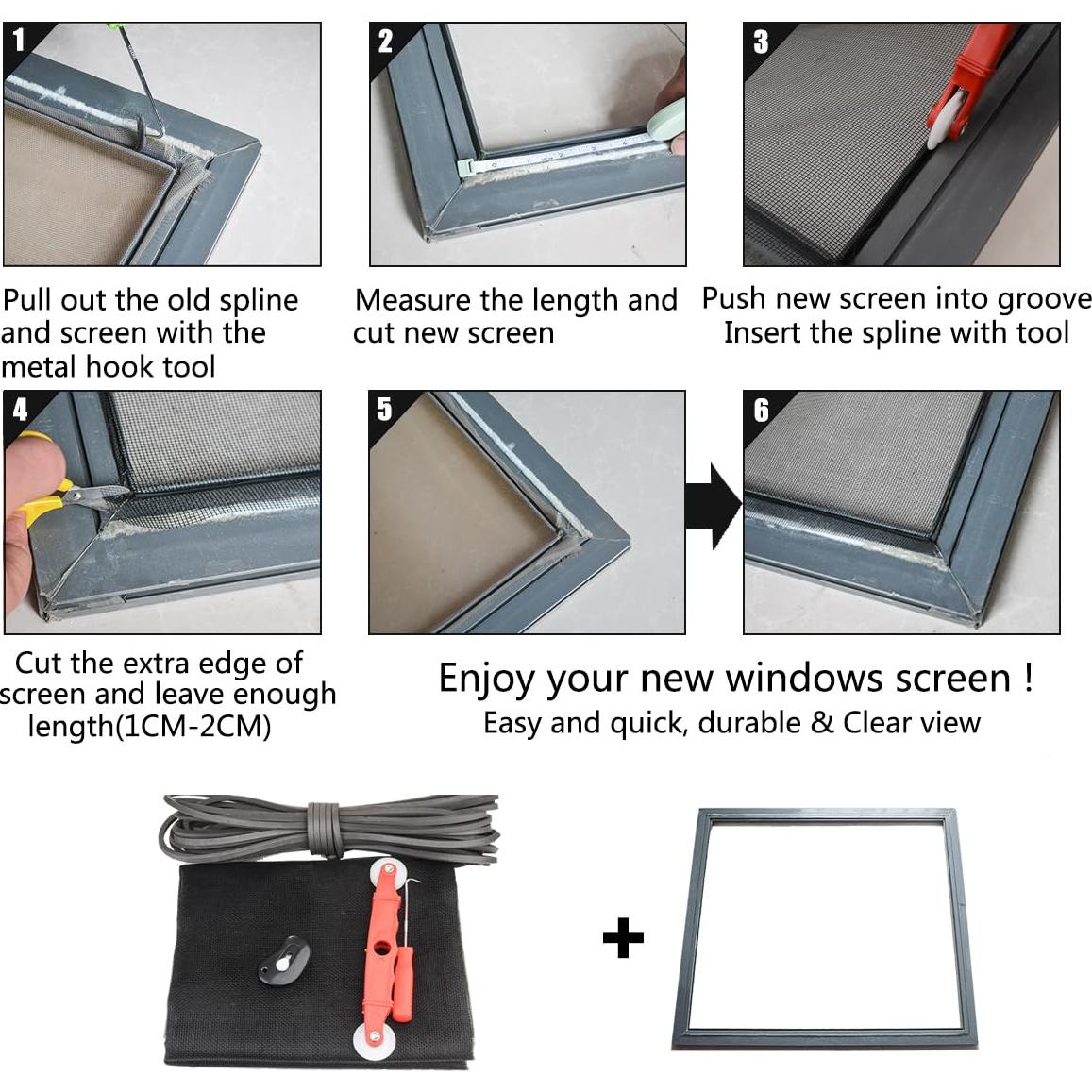 Kit de Reparación de Pantalla de Ventana SOGOO 1.22m x 3.00m