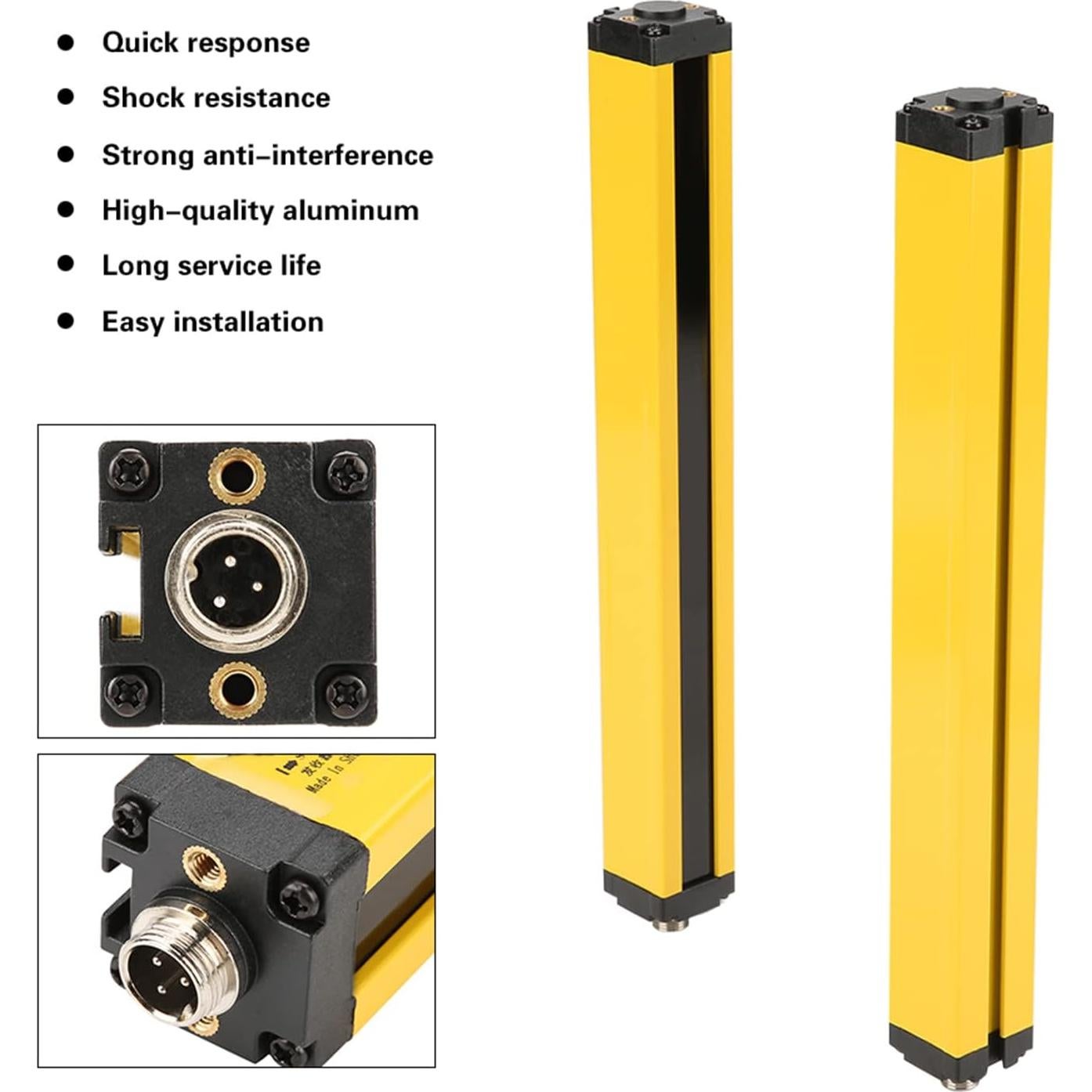 Sensor de Cortina de Luz KUIDAMOS 30x5x5cm Aluminio 24VDC