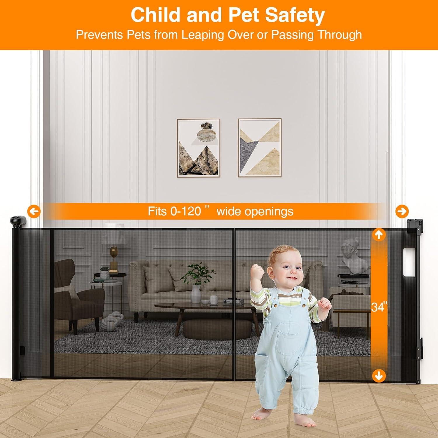 Puerta Retráctil de Seguridad CHICLUX 304.8 cm Ancha 86.36 cm Alta