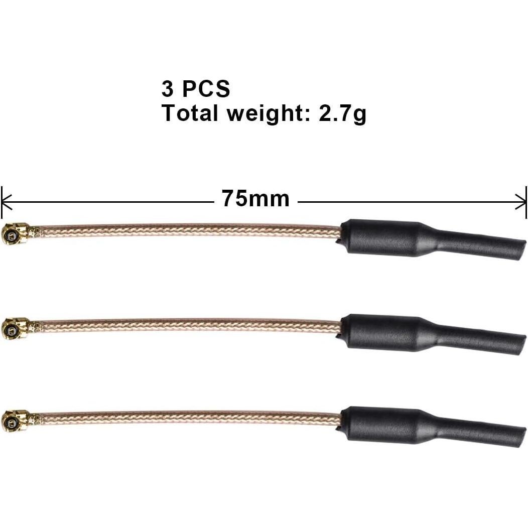 3 Antenas Dipolo IPEX 5.8GHz 2.15dBI AKK