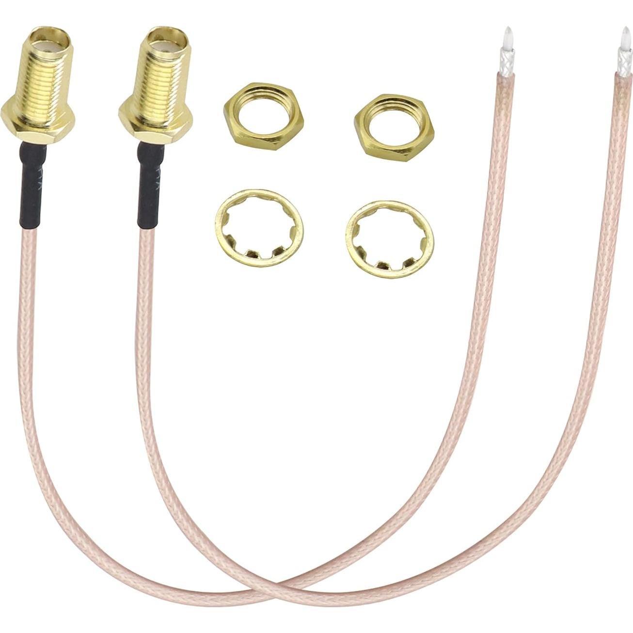 Cable Coaxial SMA Femenino Pigtail RG-178 20 cm - 4 Pcs