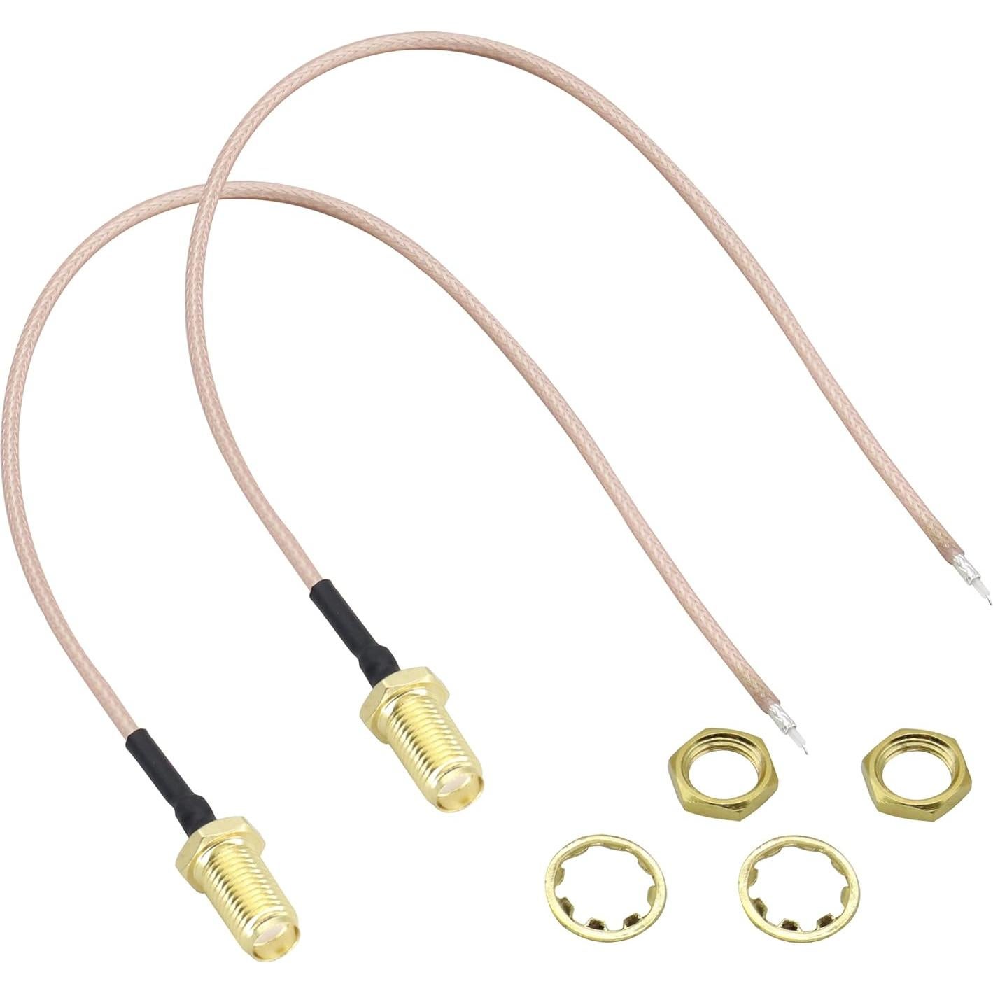 Cable Coaxial SMA Femenino Pigtail RG-178 20 cm - 4 Pcs