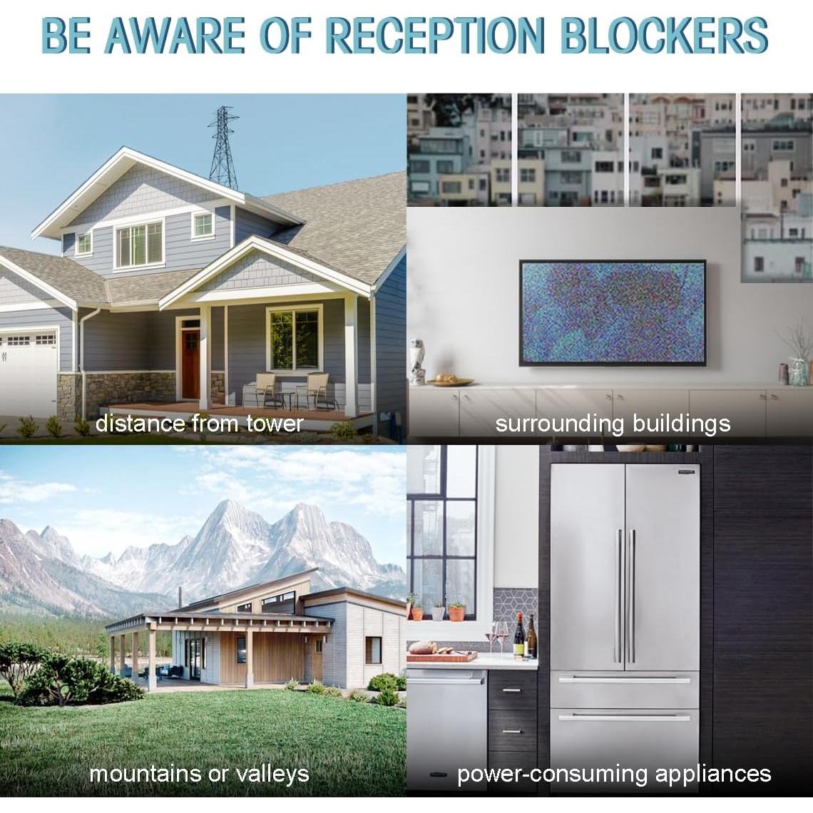 Antena Digital Amplificada ANTIER 321 km 8K 4K HD VHF UHF